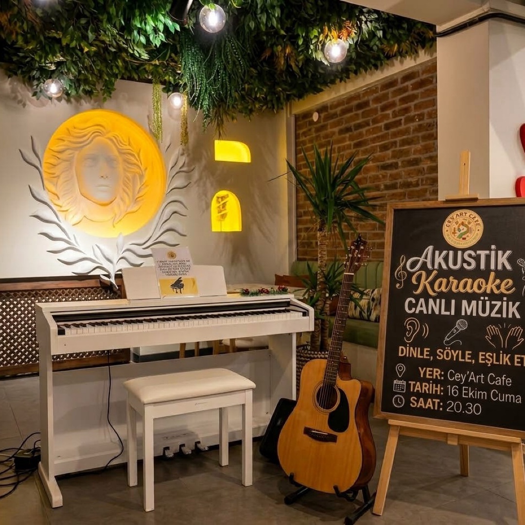 Cey’Art Cafe’de Akustik Karaoke Canlı Müzik 🎶🎤🎼🎵